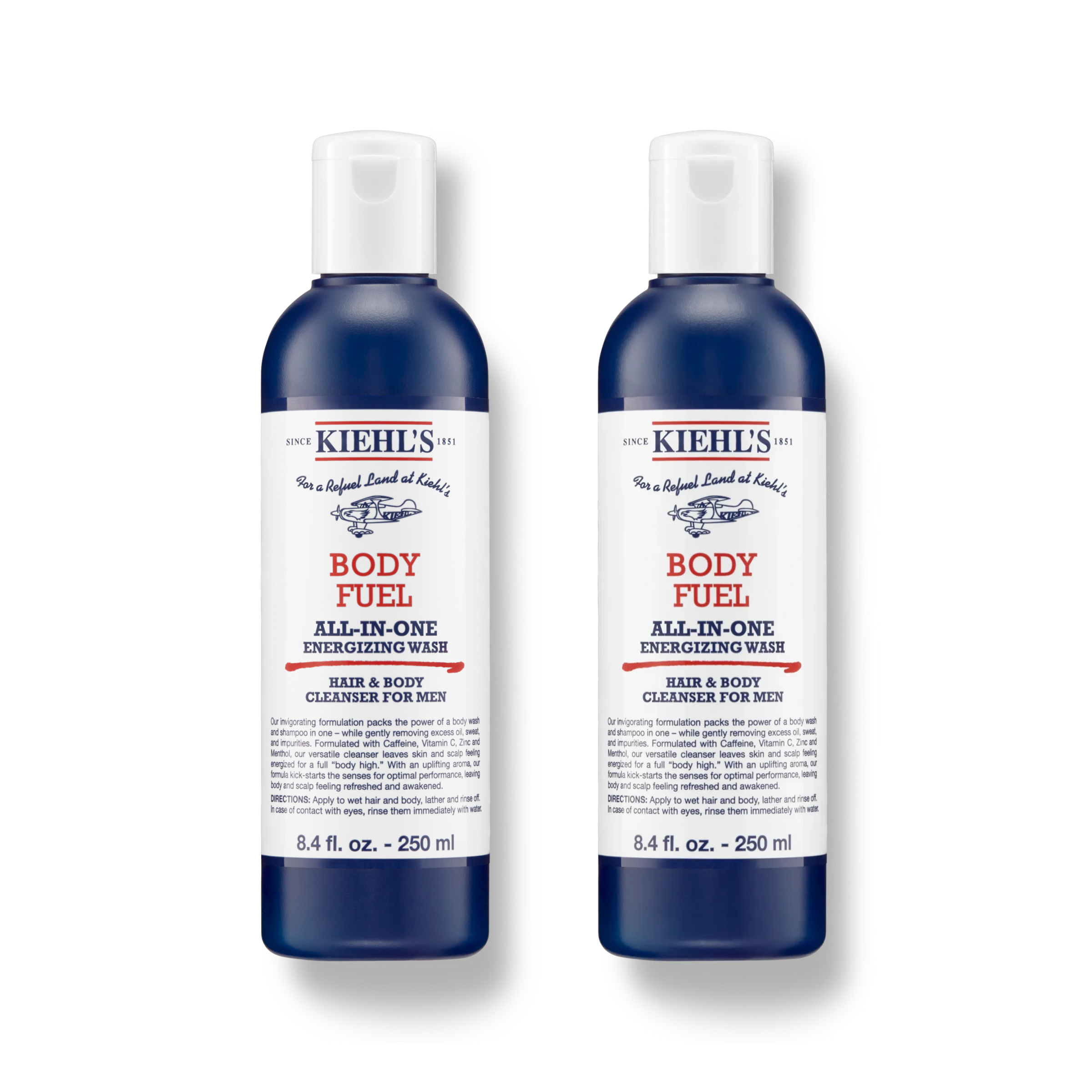 Kiehl's Body Fuel Wash 250ml Duo